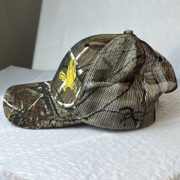 Eagle Excavation Inc Camo Mesh Trucker Hat SnapBack Cap - Picture 2 of 11